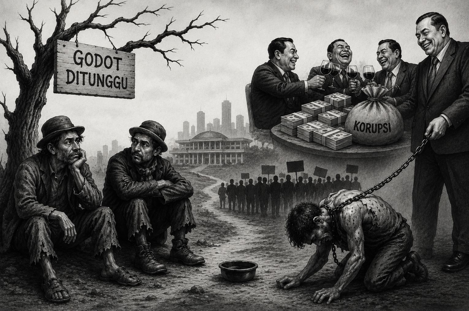 Godot Ditunggu, Koruptor Yang Datang
