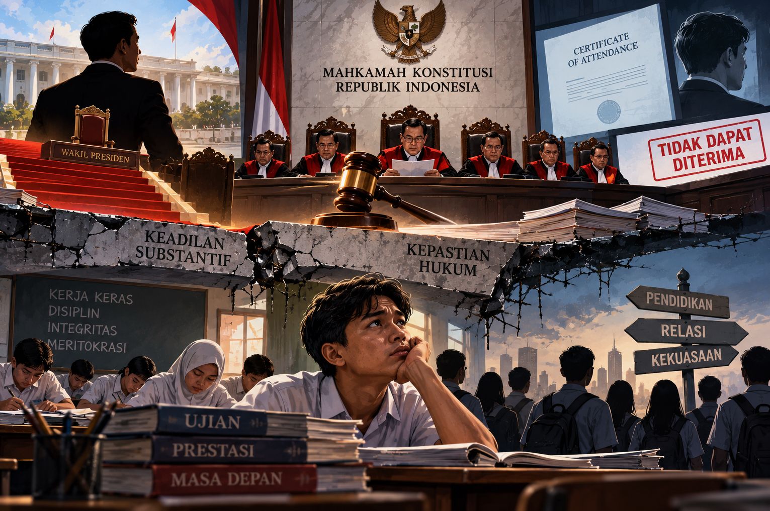 Menakar Pualam Hukum dan Retakan Meritokrasi